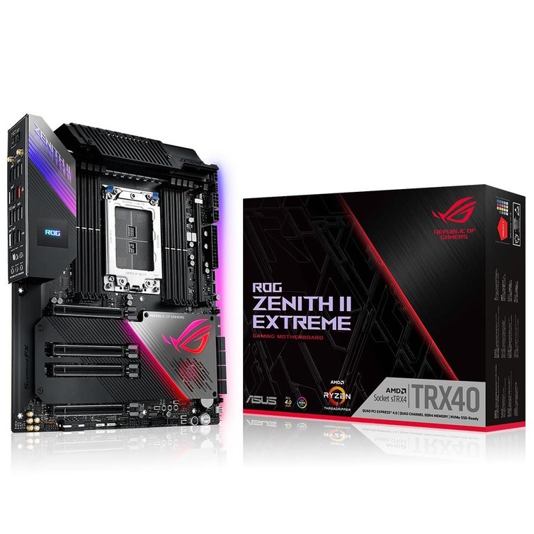 ASUS ROG ZENITH II EXTREME AMD TRX40 STRX4  8 X DDR4 4600 4XM2 USB3.1 AX WİFİ + BT AURA